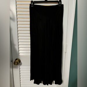 Black Satin Maxi Skirt